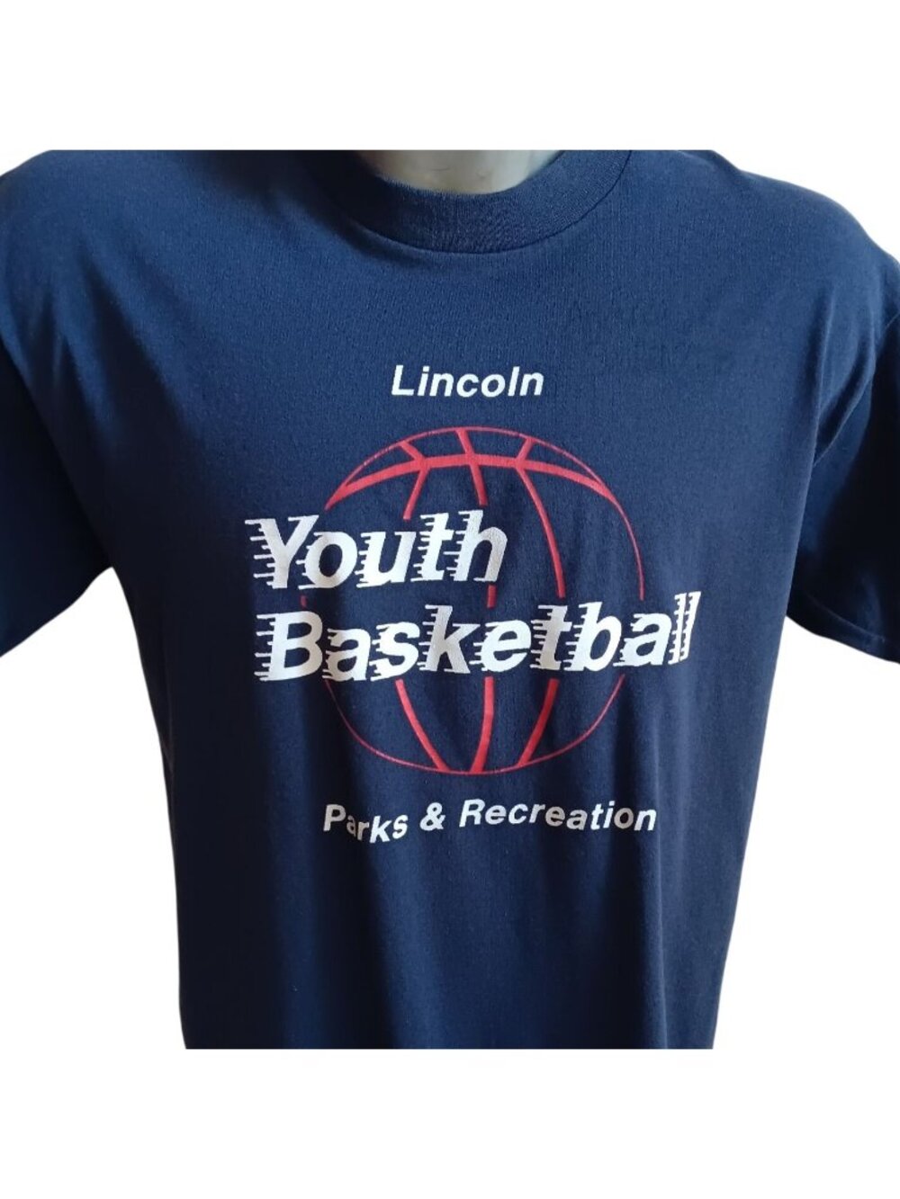 True Vintage Single Stitch T-Shirt Large Lincoln Nebraska Youth Basketball FTL